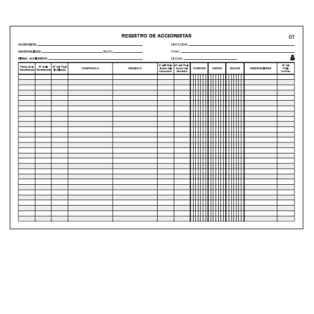 LIBRO REGISTRO ACCIONISTA...