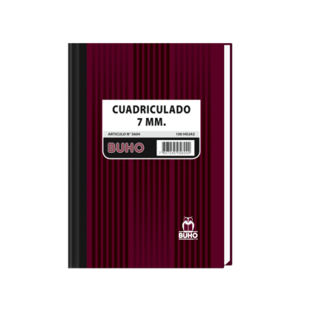 CUADERNO EMPASTADO MAT 7MM...