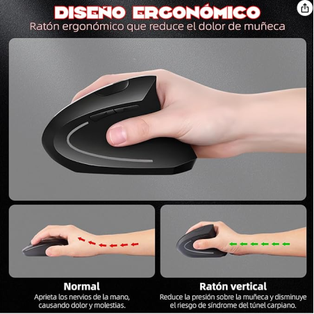 MOUSE INALAMBRICO VERTICAL...