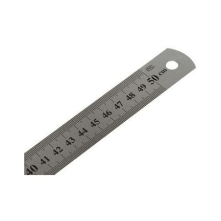 REGLA 50CM METALICA
