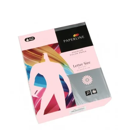 RESMA DE PAPEL OFICIO COLOR ROSADO 500HJS PAPERLINE i