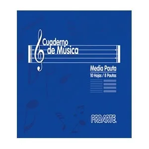 CUADERNO DE MUSICA MEDIA PAUTA PROARTEi