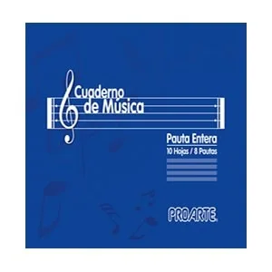 CUADERNO DE MUSICA PAUTA ENTERA PROARTE 13008-7i