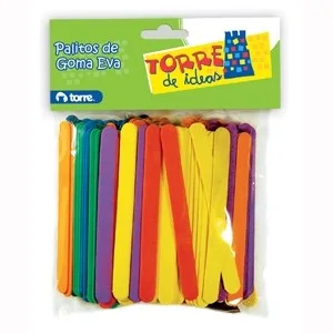 MANUALIDAD PALITOS DE GOMA EVA TORRE. 150 UNDi