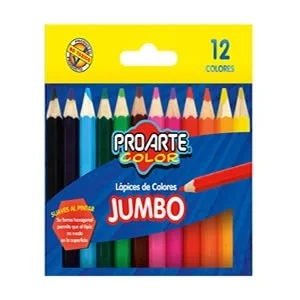 LAPICES COLOR JUMBO 12 COL PROARTE CORTO 22251i