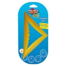 ESCUADRA 45° 14CM PROARTE ERGONO FUNNY PLASTICAi