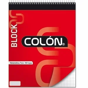 BLOCK ESCOLAR ESPIRAL 7MM 80 HJS COLON S/PREP