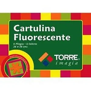 BOLSON CARTULINA FLUOR 6COL TORRE 18049i