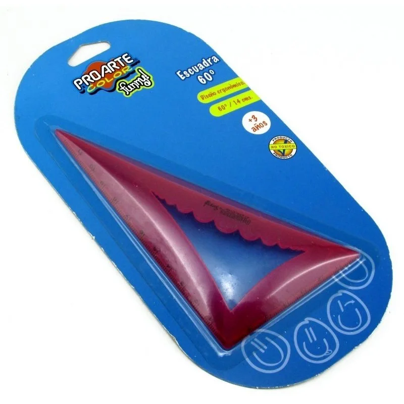 ESCUADRA 60° 14CM PROARTE ERGONO FUNNY PLASTICAi