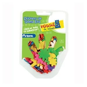 MANUALIDAD STICKERS GOMA EVA BICHITOS TORRE.25974i