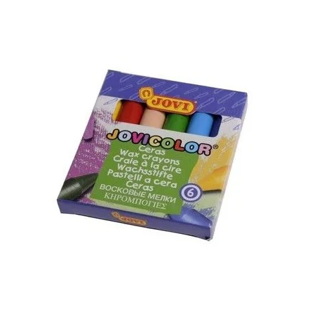 LAPICES DE CERA JUMBO 6 COLORES CORTO JOVI