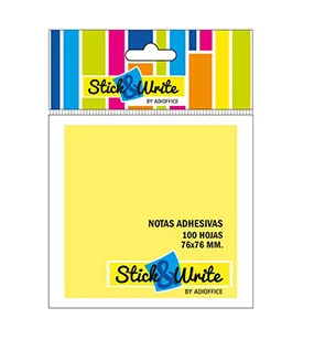 POST IT 654 76 X 76 AMARILLO STICK 100H 3B0520200i