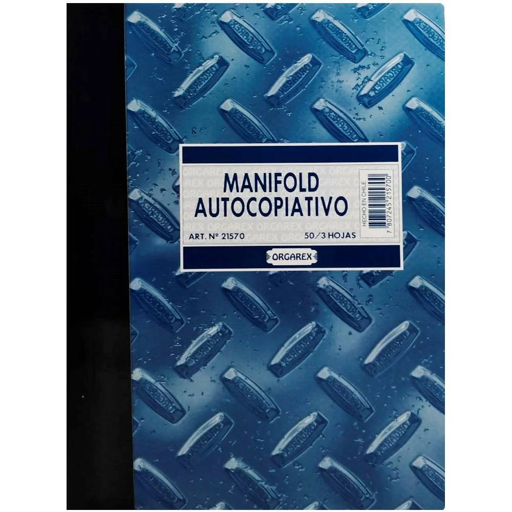 MANIFOLD AUTOCOPIATIVO TRIPLICADO FOLIO 1-50 ORGAREX 21570 50HJSi