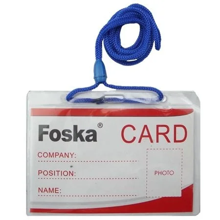 PORTA CREDENCIAL PLAST HORIZONTAL 11x7.5 C/CORDEL