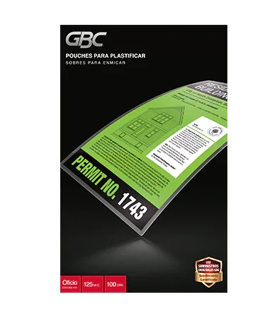 POUCHE OFICIO 5MM 125M GBC 229 X 368 100 UNDi