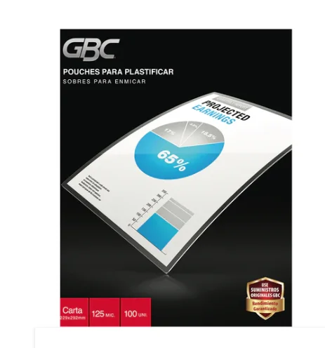 POUCHE CARTA 5MM 125M GBC 229 X 292MM 100 UND