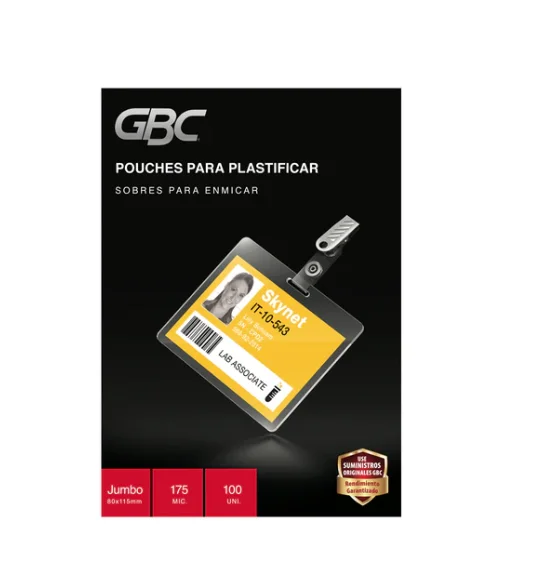 POUCHE CARNET 5MM GBC 65 X 95MM 100UND