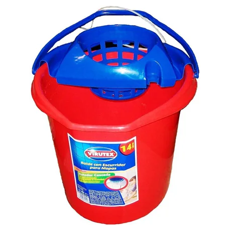BALDE 12LT ESTRUJADOR VIRUTEX ROJO P/MOPAi