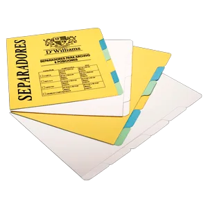 SEPARADOR CARTA 6 DIV SATINADO COLOR DW i