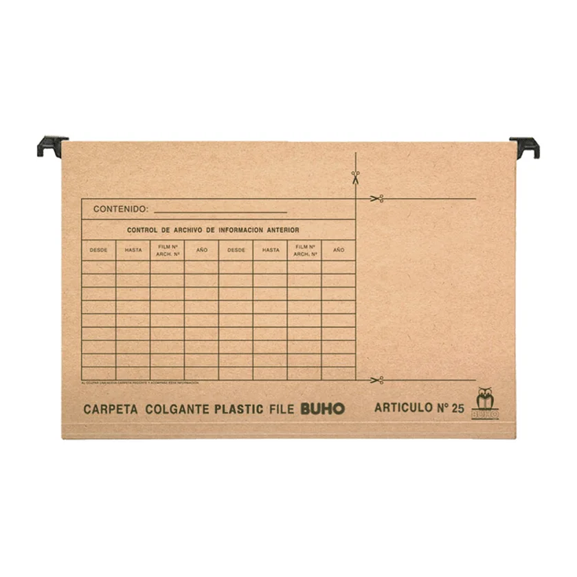 CARPETA COLGANTE PLASTICA BUHO ART. 25i