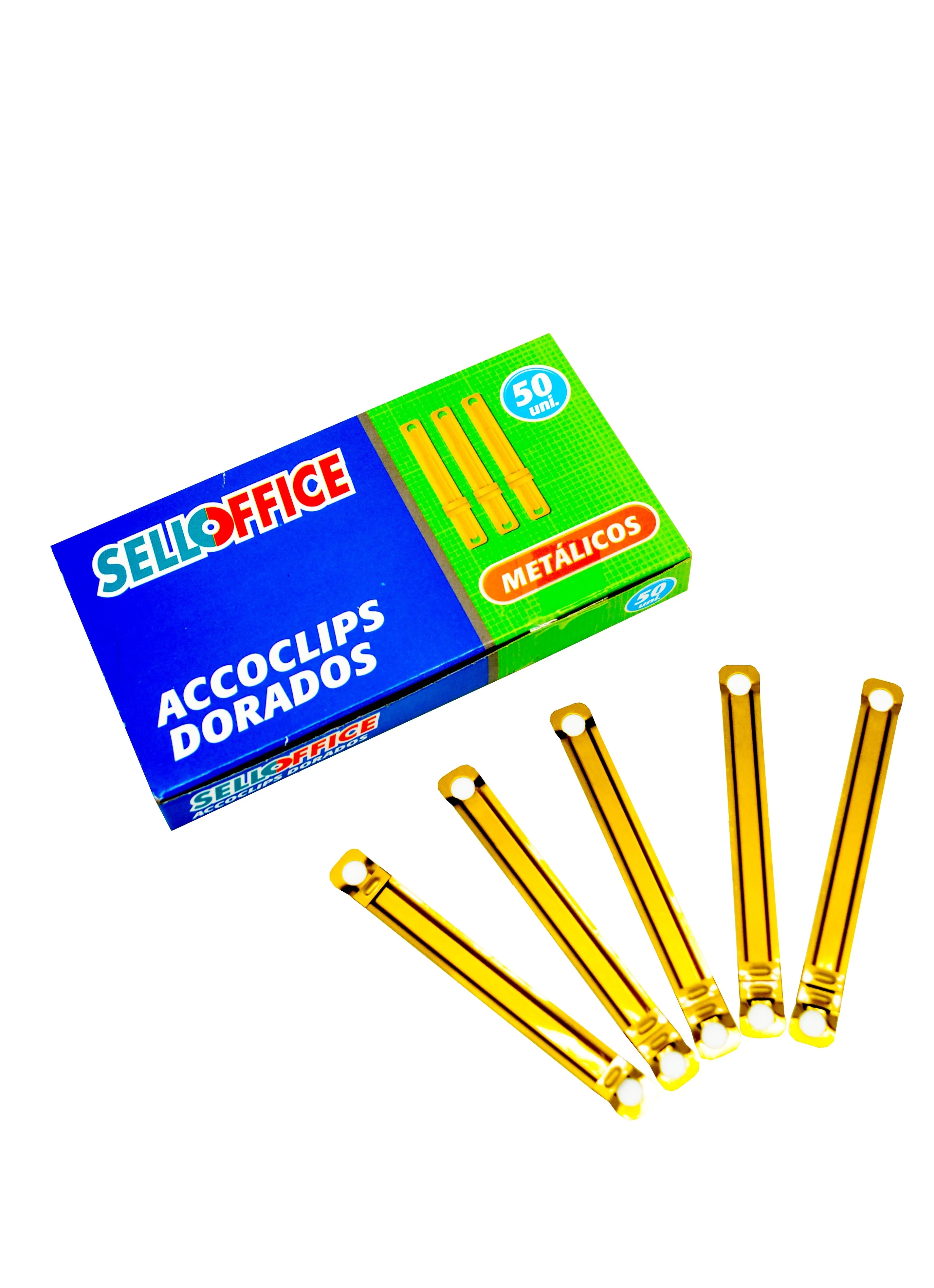 ACCOCLIPS METALICO SELLOFFICE 50UND DORAD3B001021i