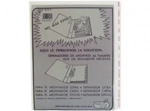 SEPARADOR CARTA 1-31 JS i