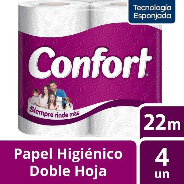 PACK 4 PAPEL HIGIENICO 2H 22MT CONFORT PANAL