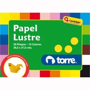 BOLSON PAPEL LUSTRE 20 HJ 15 COLORES TORRE.17881i