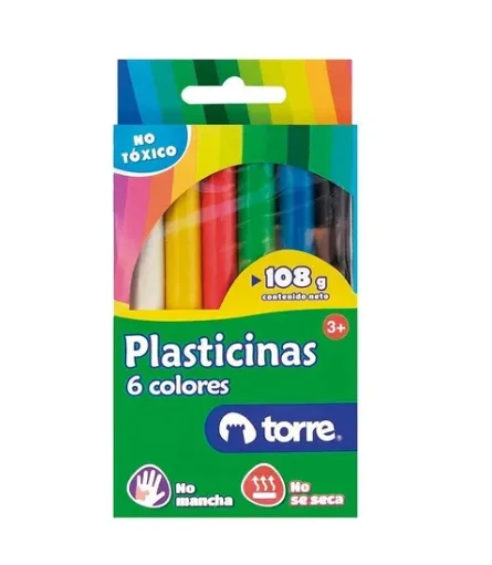 PLASTICINA 6 COL TORRE.