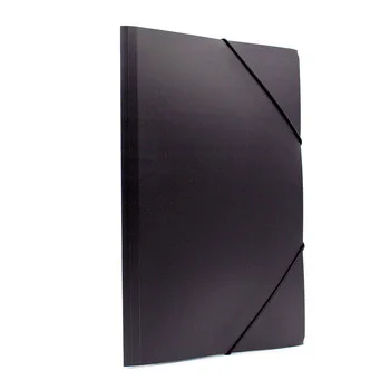 CARPETA CON ELASTICO CARTON NEGRA BUHO 5024
