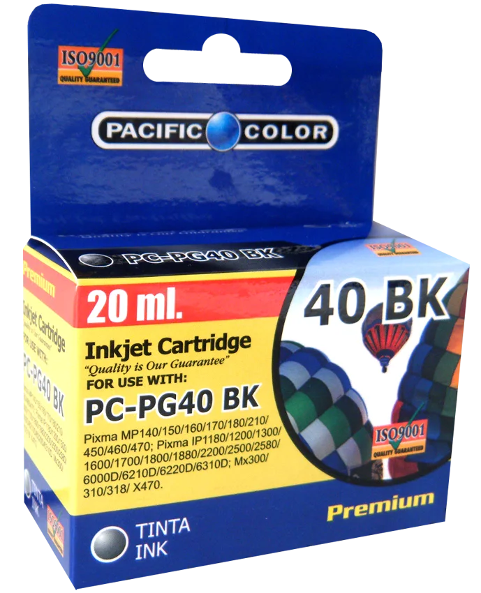 ALTERNATIVO CANON 40 NEGRO PACIFIC COLOR 20MLi
