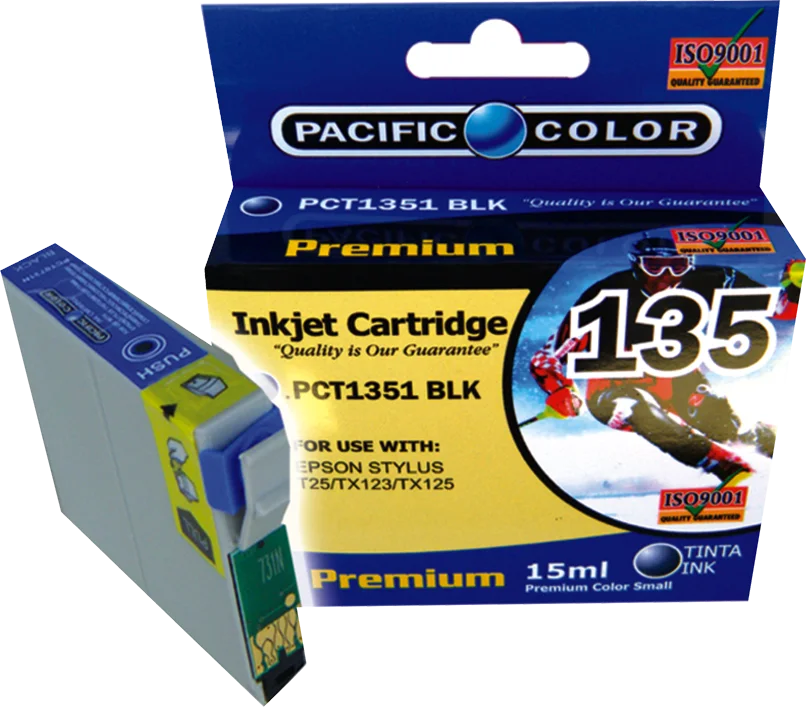 ALTERNATIVO EPSON T135 NEGRO PACIFIC COLOR15MLi
