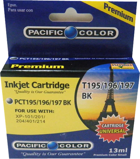 ALTERNATIVO EPSON 195/196 NEGRO PACIFIC COLOR11MLi