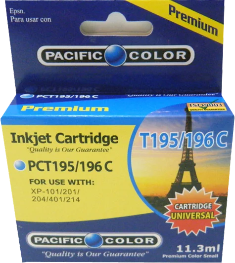 ALTERNATIVO EPSON 195/196 CYAN PACIFIC COLOR 11MLi