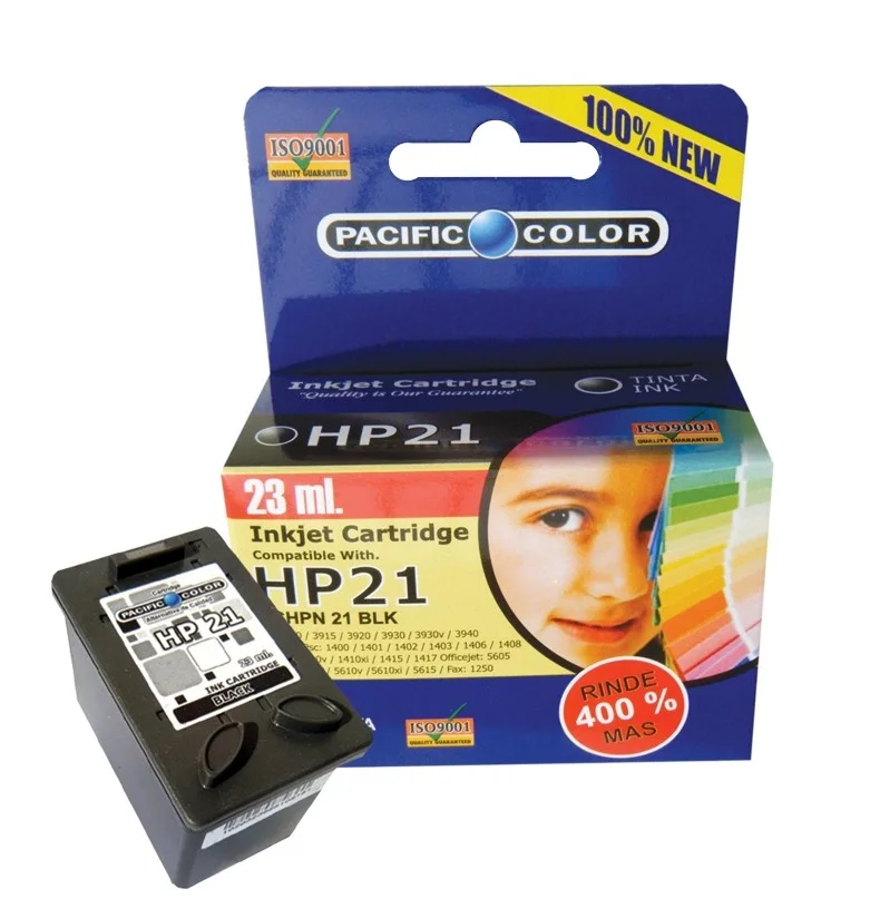 ALTERNATIVO HP 21 NEGRO PACIFIC COLOR 23MLi