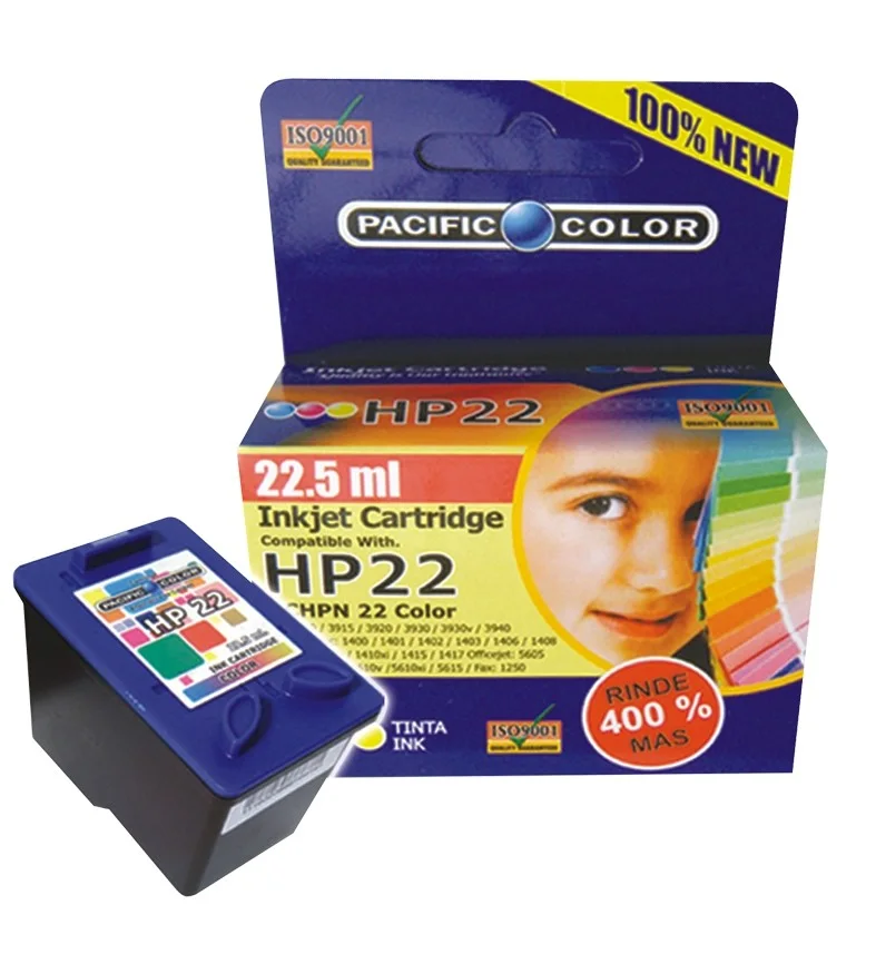 ALTERNATIVO HP 22 COLOR PACIFIC COLOR 22.5MLi