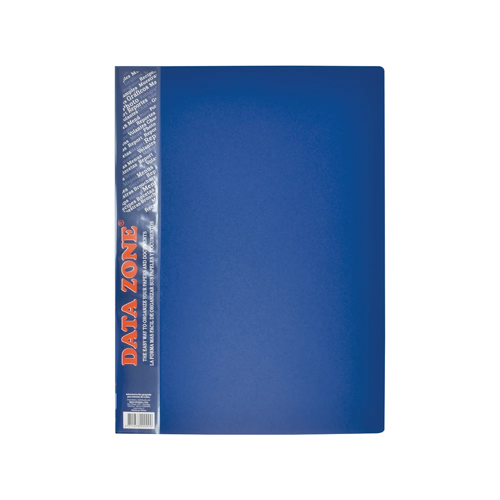 CARPETA C/FUNDA A-4 10 UND DATA ZONE LM-10 AZUL