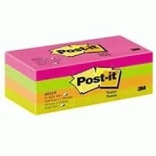 PACK 12 POST IT 653 35 X 47 COLOR NEON 3M