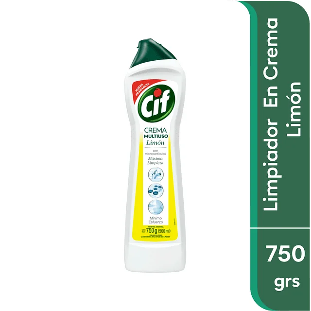 LIMPIADOR CREMA 750ML CIF AROMA LIMON C/MICRi