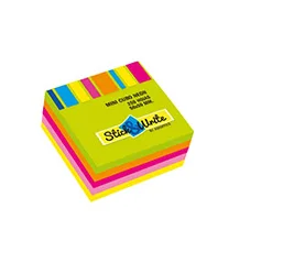 POST IT MINI CUBO 50 X 50 5 COLORES NEON 250HJS STICK
