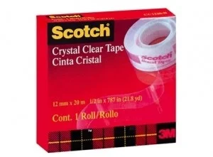 SCOTCH 3M 600 19 X 20 CRISTAL CAJA ROJA CC1920-BXi