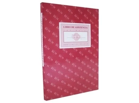 LIBRO ASISTENCIA 200 HJS TAPA ROJA REM MAX