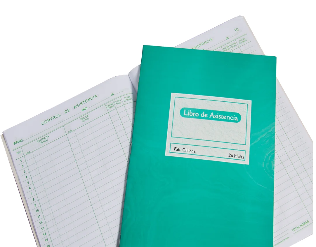 LIBRO ASISTENCIA 26 HJS REM MAX TERMOLAMINADO FOLIADO