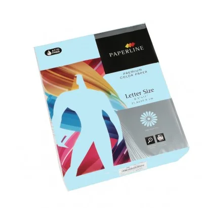 RESMA DE PAPEL CARTA COLOR AZUL PAPERLINEi