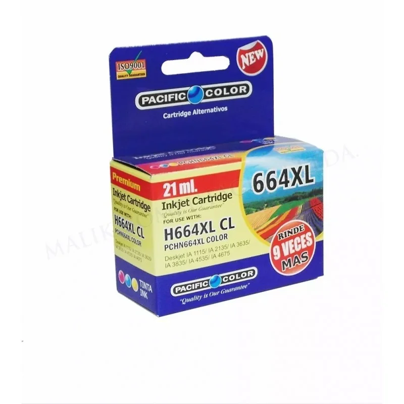 ALTERNATIVO HP 664XL COLOR PACIFIC COLOR 21ML