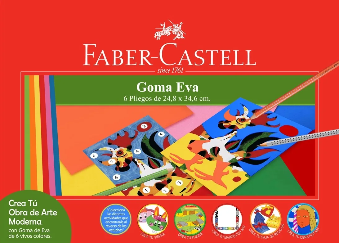 BOLSON GOMA EVA 6 COL 24,8 x 34,6CM FABER 500001i