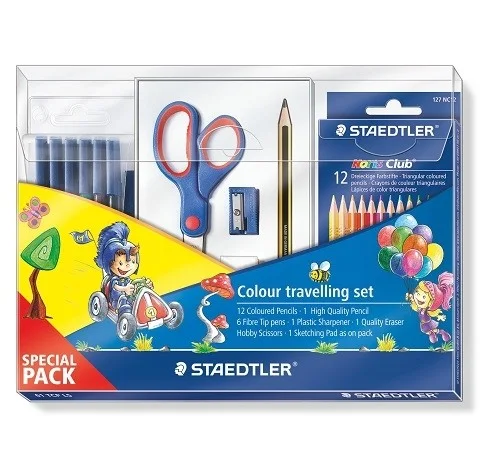 SET ESCOLAR STAEDTLER LCOLOR+SCRIPTO+TIJERA TRAVEi