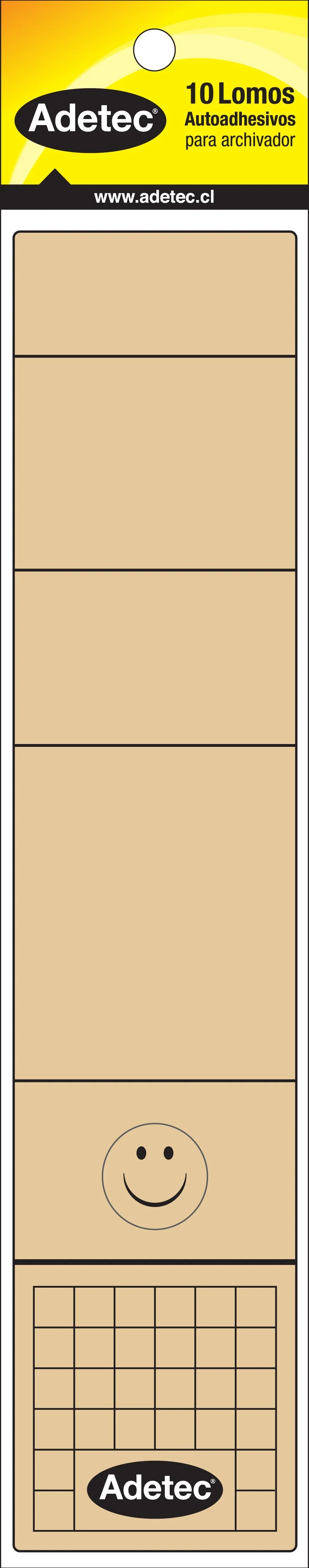 LOMO ANCHO BEIGE ADETEC 10 UND 1009i