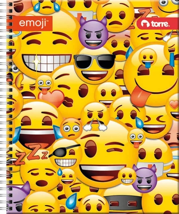 CUADERNO UNIV 7MM 100 HJS TORRE. EMOJIi