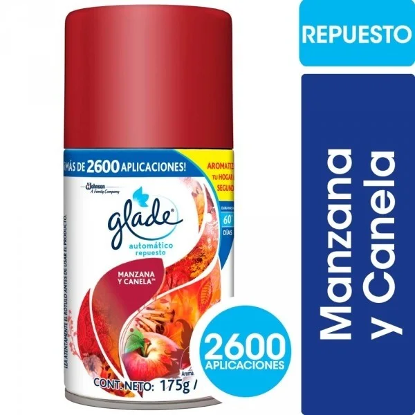 REPUESTO DESODORANTE MATIC GLADE MANZANA Y CANELA